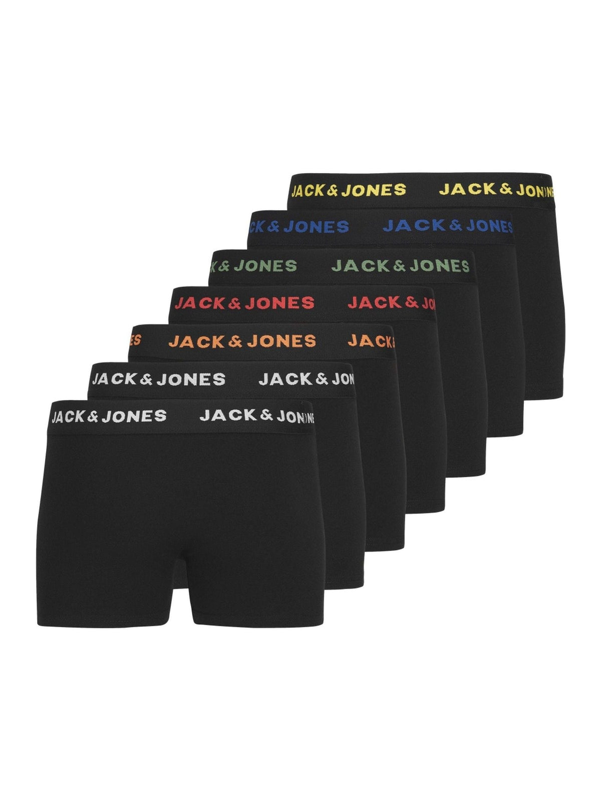 Dsiney Kidz - JACK & JONES Junior Black Junior Logo Boxers 7 Pack image 1