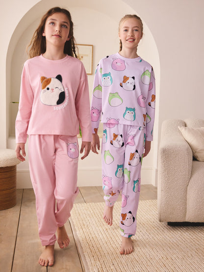Pink/Lilac Squishmallow Pyjamas 2 Pack (5-14yrs) - image 1