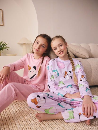 Pink/Lilac Squishmallow Pyjamas 2 Pack (5-14yrs) - image 2