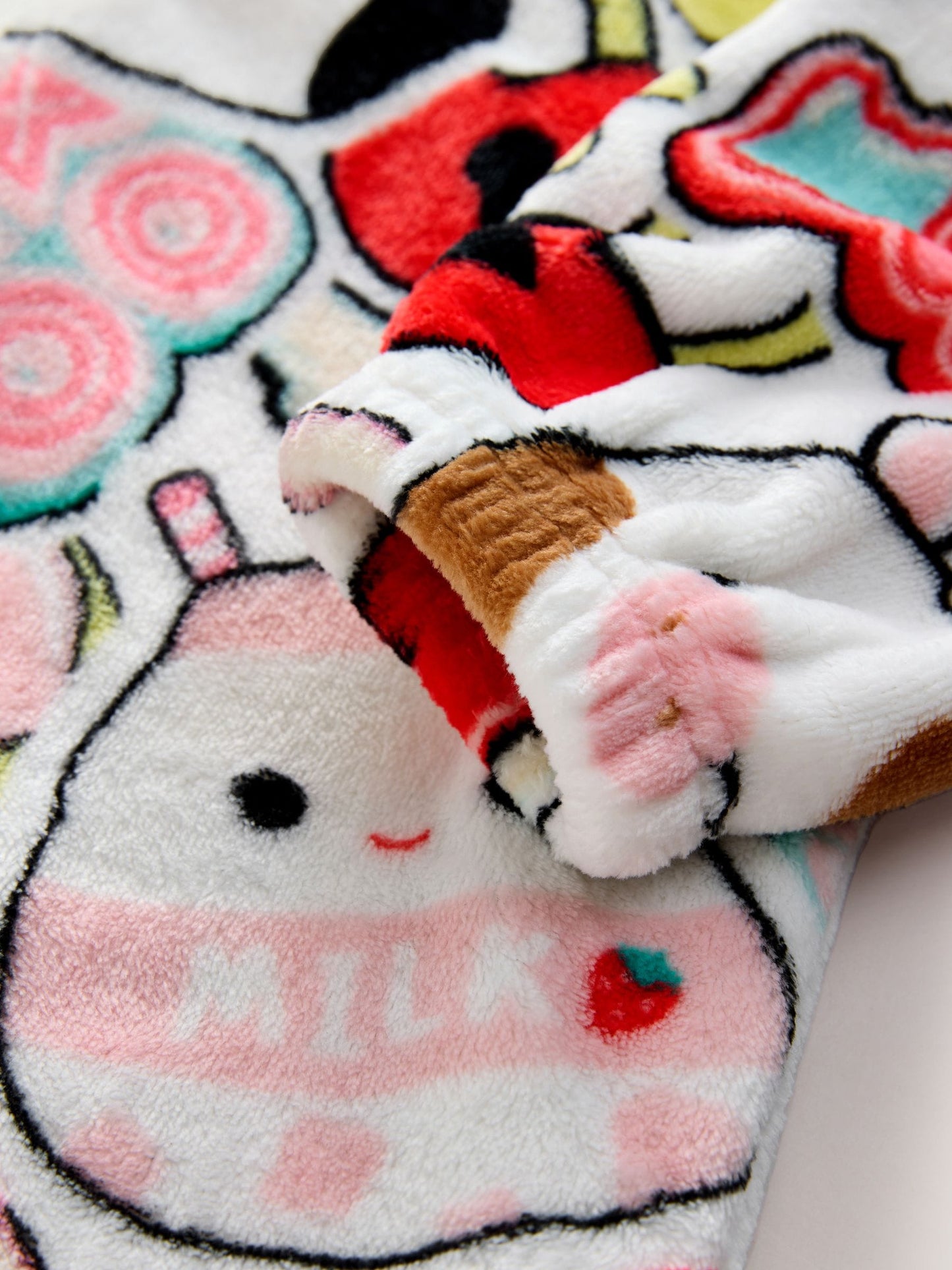 Red/Ecru Squishmallow Fleece All-In-One (6-14yrs)