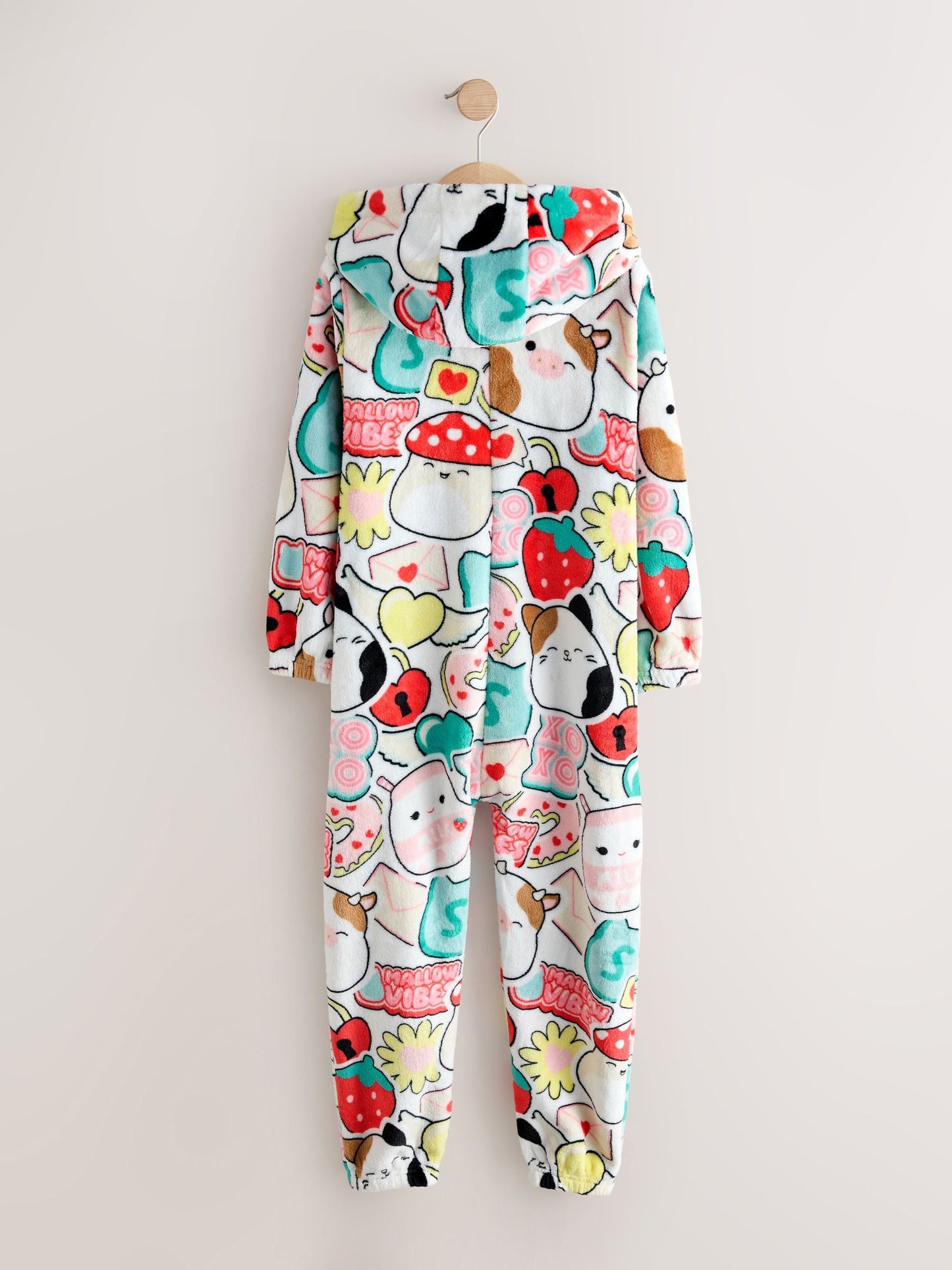 Red/Ecru Squishmallow Fleece All-In-One (6-14yrs)