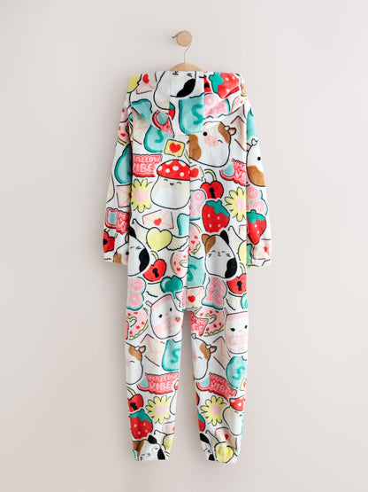 Red/Ecru Squishmallow Fleece All-In-One (6-14yrs)