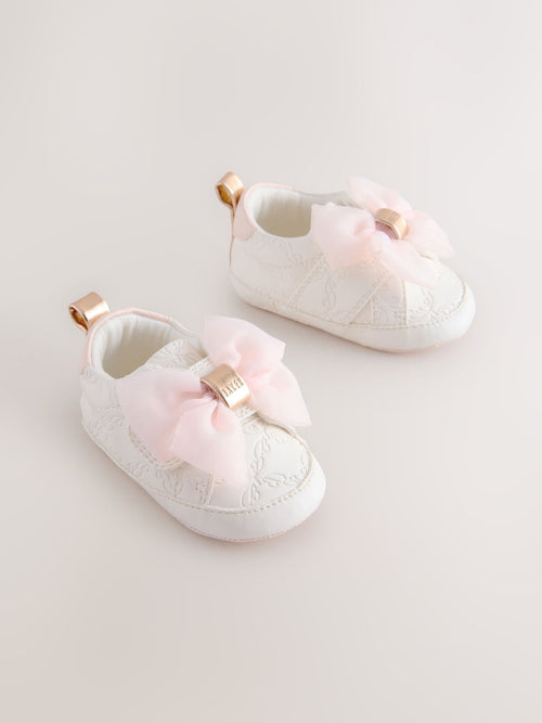 Baker by Ted Baker Baby Girls Organza Bow Padders Trainers image 1