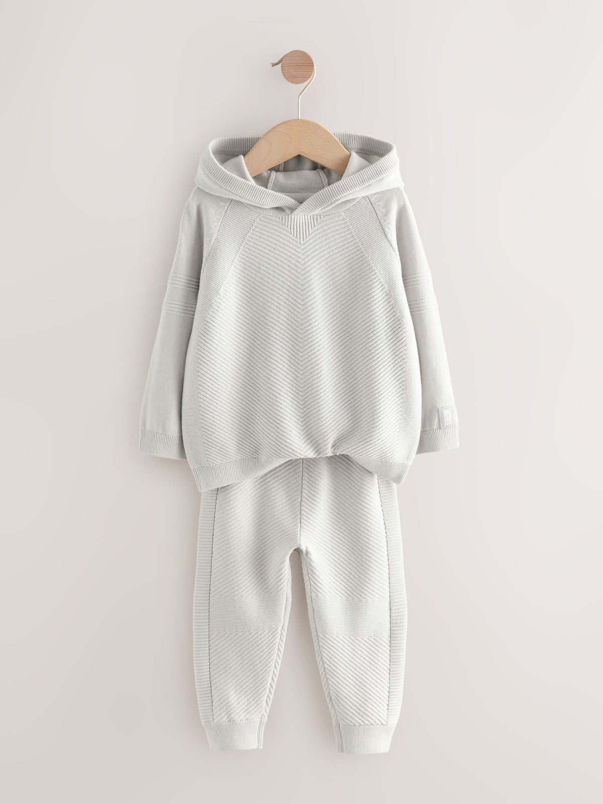 Dsiney Kidz - Light Grey Knitted Hoodie and Jogger Set (3mths-7yrs) image 3