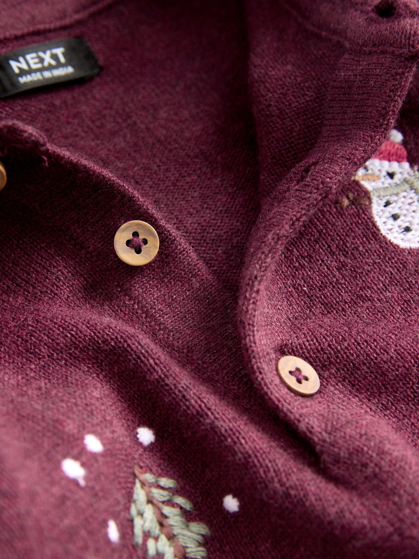 Dsiney Kidz - Plum Purple All Over Embroidered Knitted Christmas Polo Shirt (3mths-7yrs) image 6