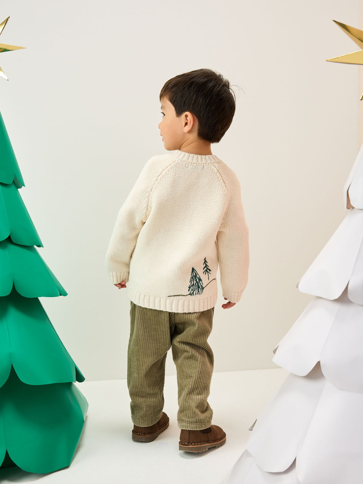 Cream Penguin Pattern Christmas Cardigan (3mths-7yrs) - image 3