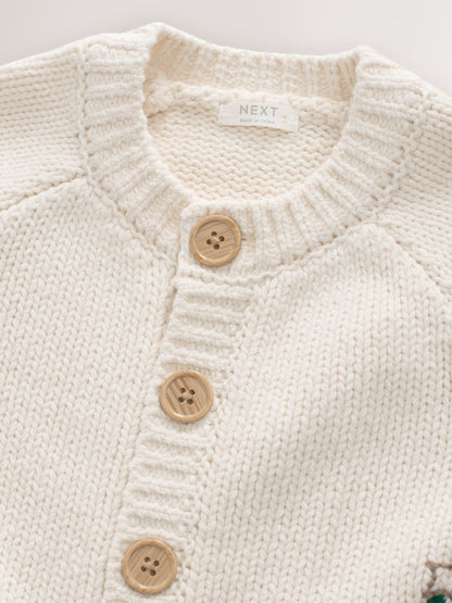 Cream Penguin Pattern Christmas Cardigan (3mths-7yrs) - image 7
