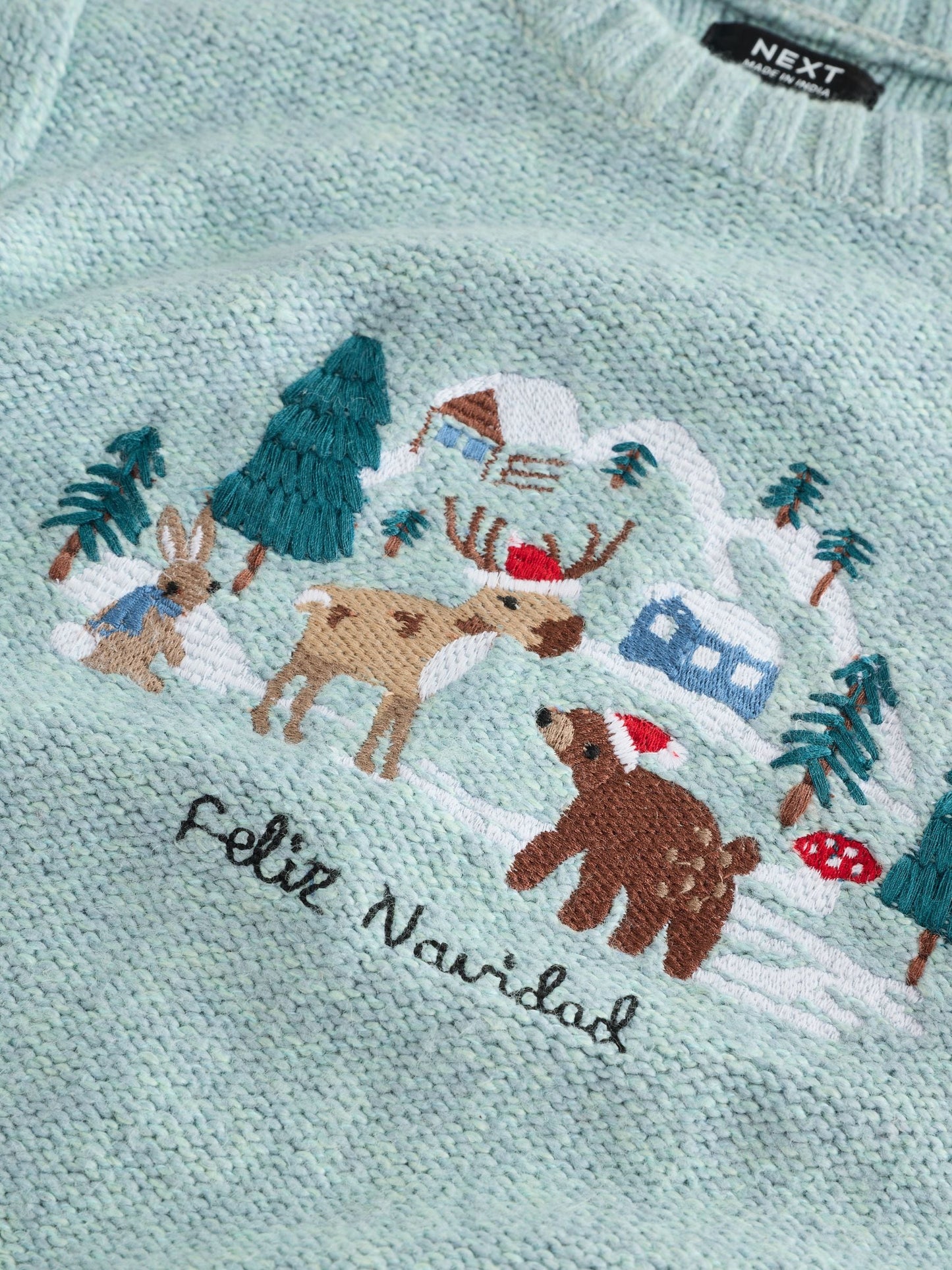 Mineral Blue Knitted Christmas Jumper (3mths-7yrs)