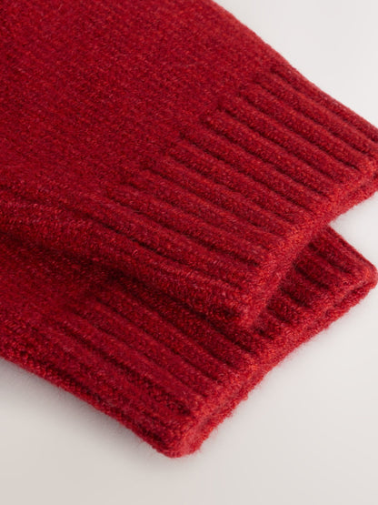 Bright Red Reindeer Knitted Christmas Jumper (3mths-7yrs)