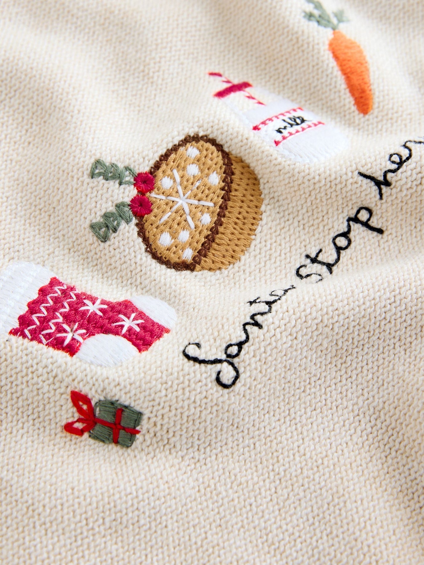 Cream Knitted Christmas Jumper (3mths-7yrs)