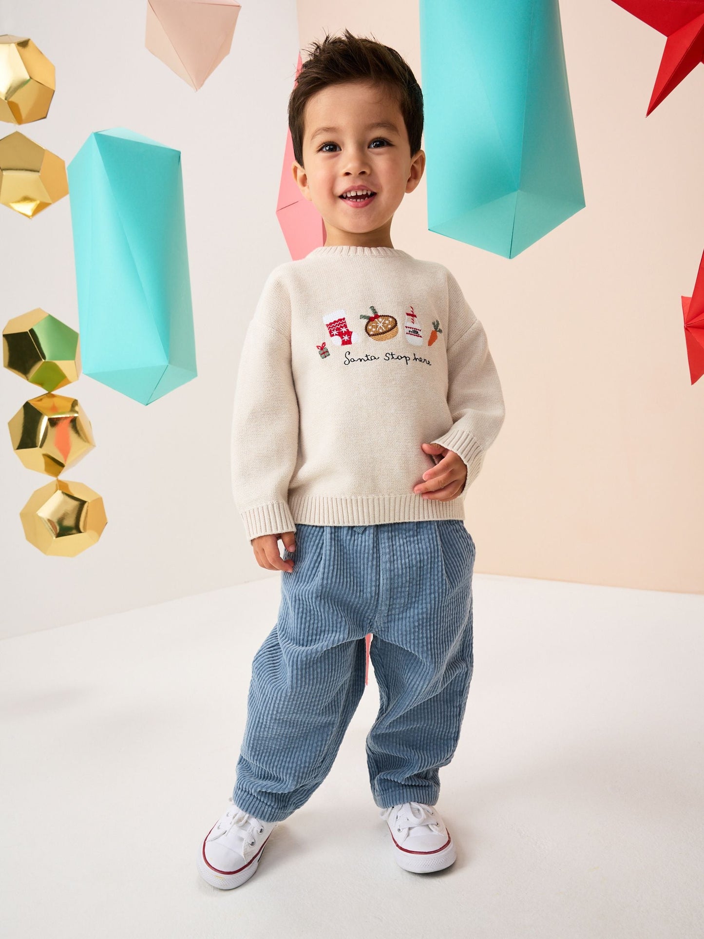 Cream Knitted Christmas Jumper (3mths-7yrs)