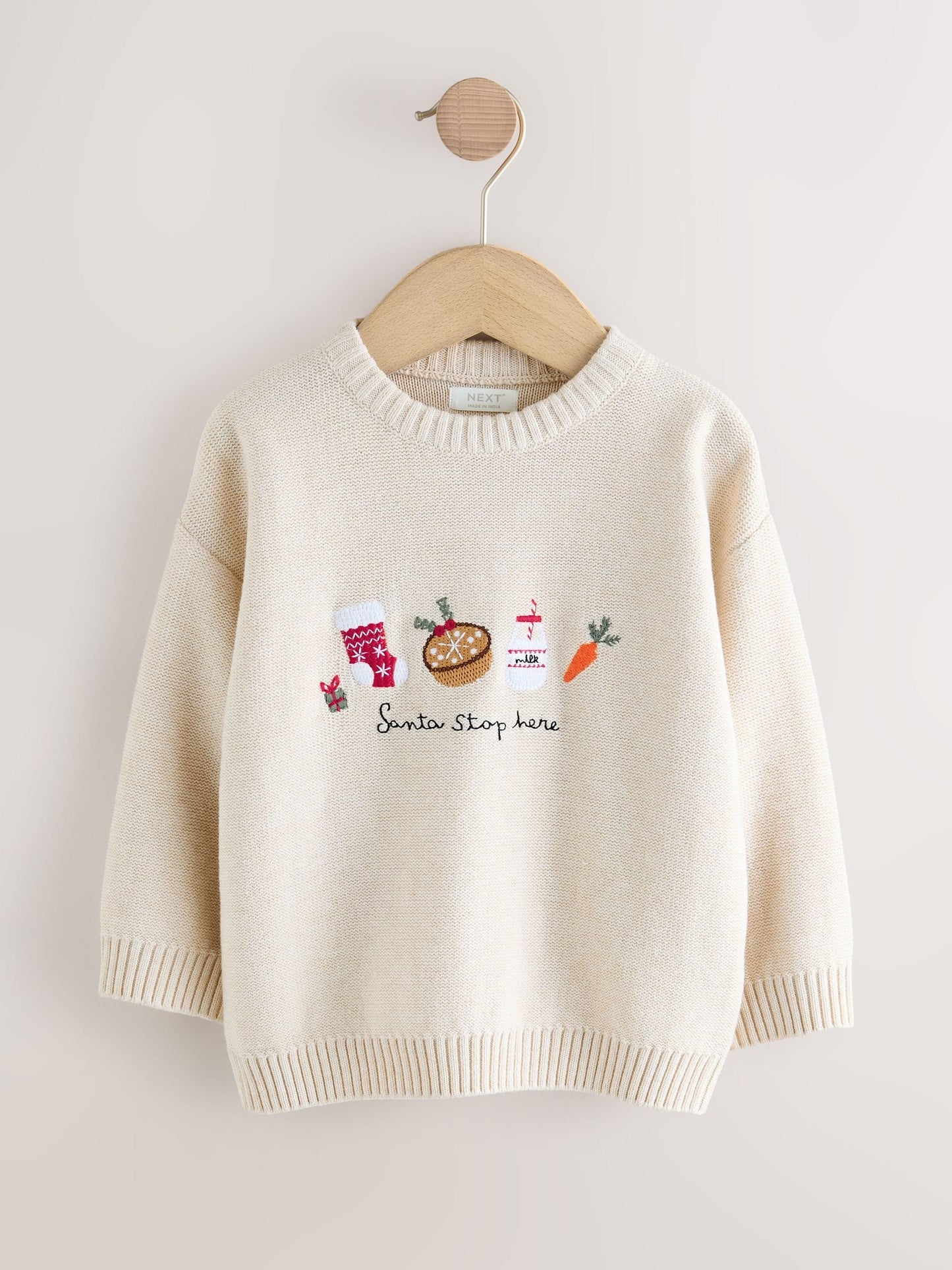 Cream Knitted Christmas Jumper (3mths-7yrs)