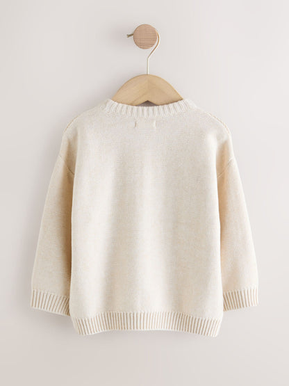 Cream Knitted Christmas Jumper (3mths-7yrs)