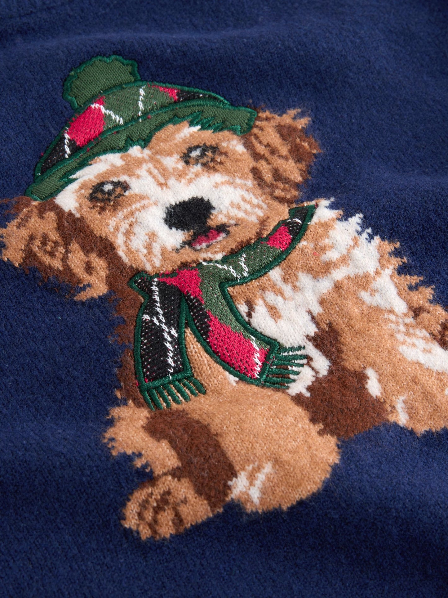 Navy Blue Dog Christmas Jumper (3mths-16yrs)