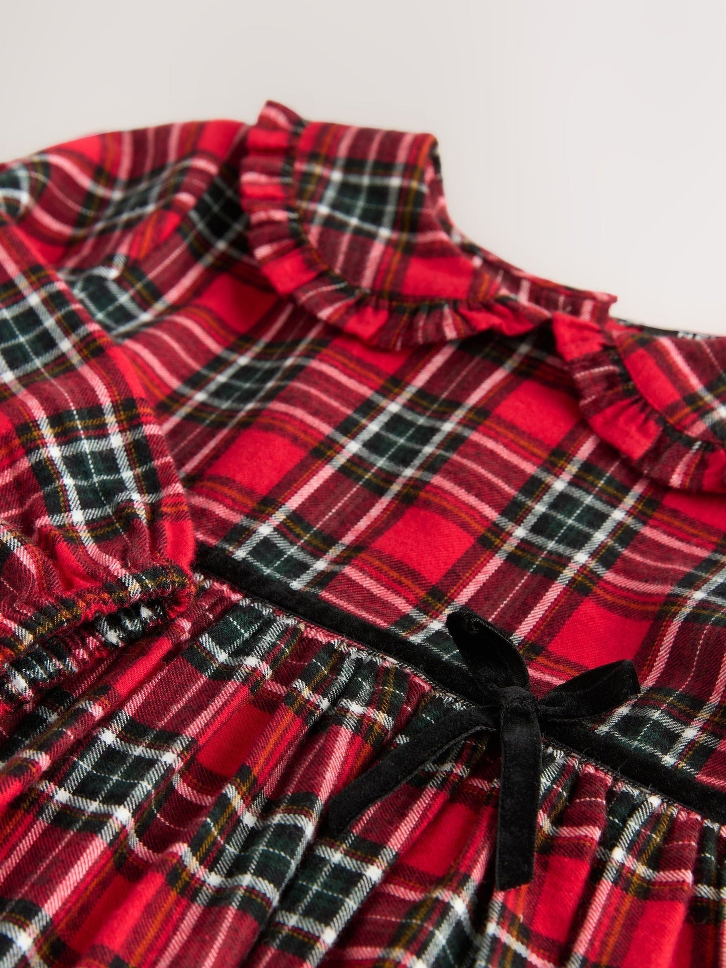 Red Check Long Sleeve Collar Dress (3mths-8yrs)