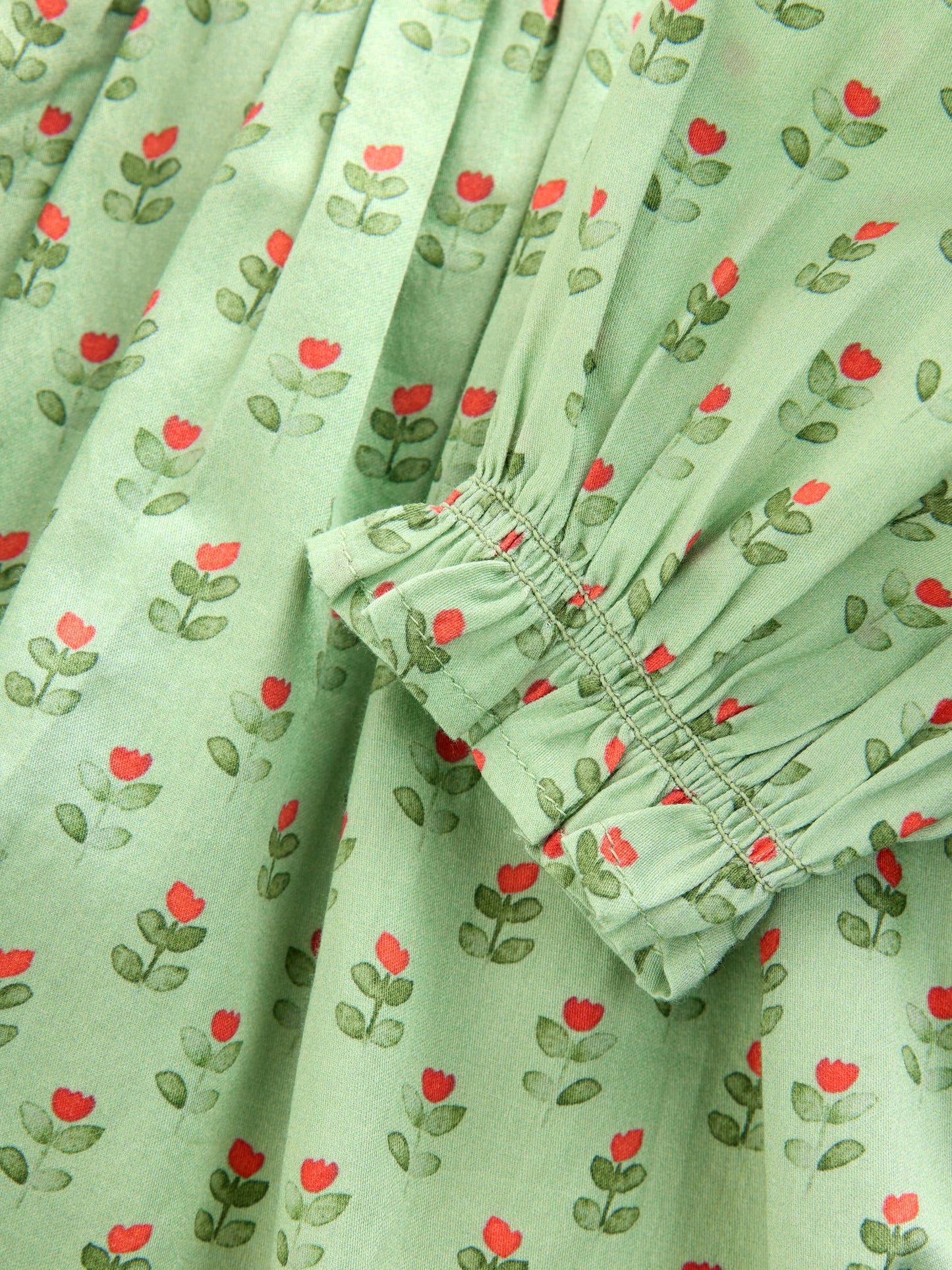 Green Printed Collar Long Sleeve Dress (3mths-8yrs) image 8