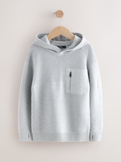 Dsiney Kidz - Grey Utility Knitted Hoodie (3-16yrs) image 1