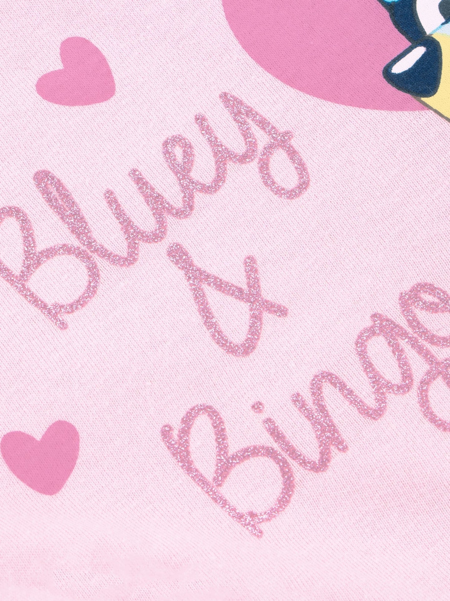 Character Pink Heart Bluey Long Sleeve 100% Cotton Dress image 6