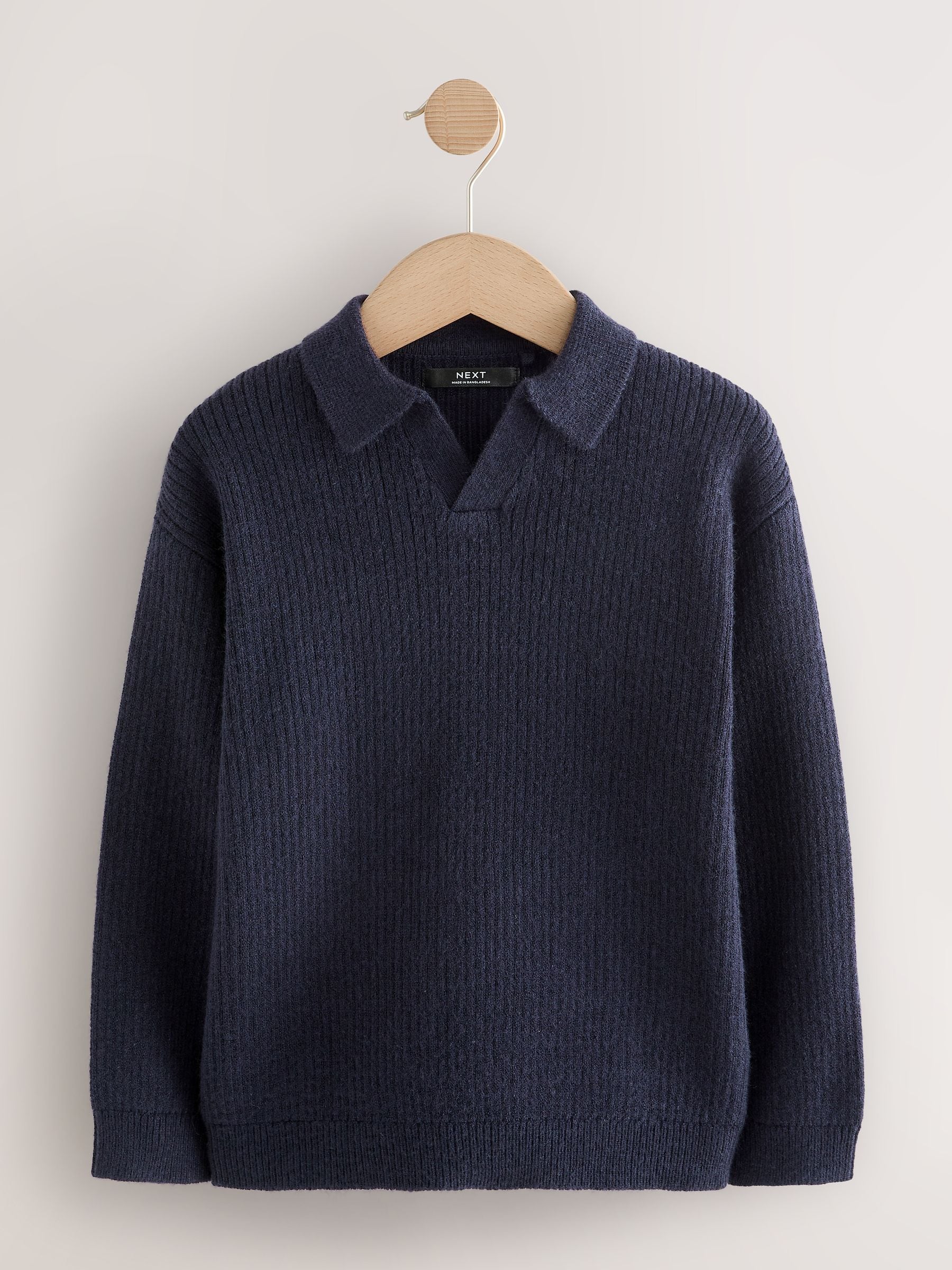 Dsiney Kidz - Navy Blue Trophy Neck Knitted Jumper (3-16yrs) image 1
