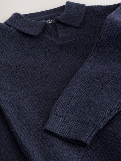 Dsiney Kidz - Navy Blue Trophy Neck Knitted Jumper (3-16yrs) image 4