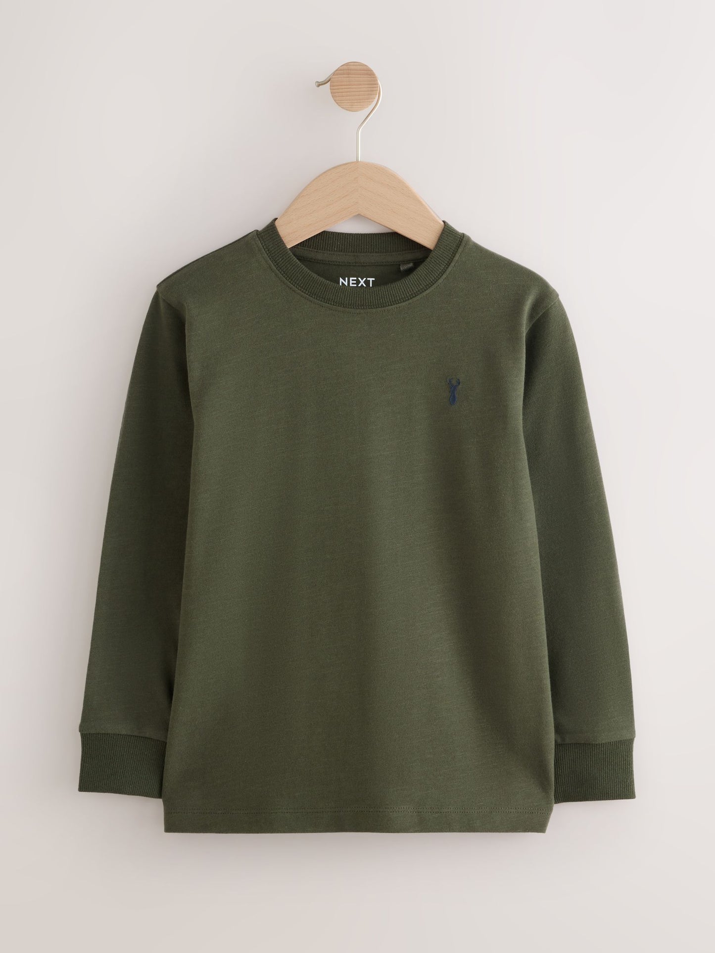 Dsiney Kidz - Khaki/Tan/Purple/Navy Stag Logo Long Sleeve Cosy T-Shirts 4 Pack (3-16yrs) image 5