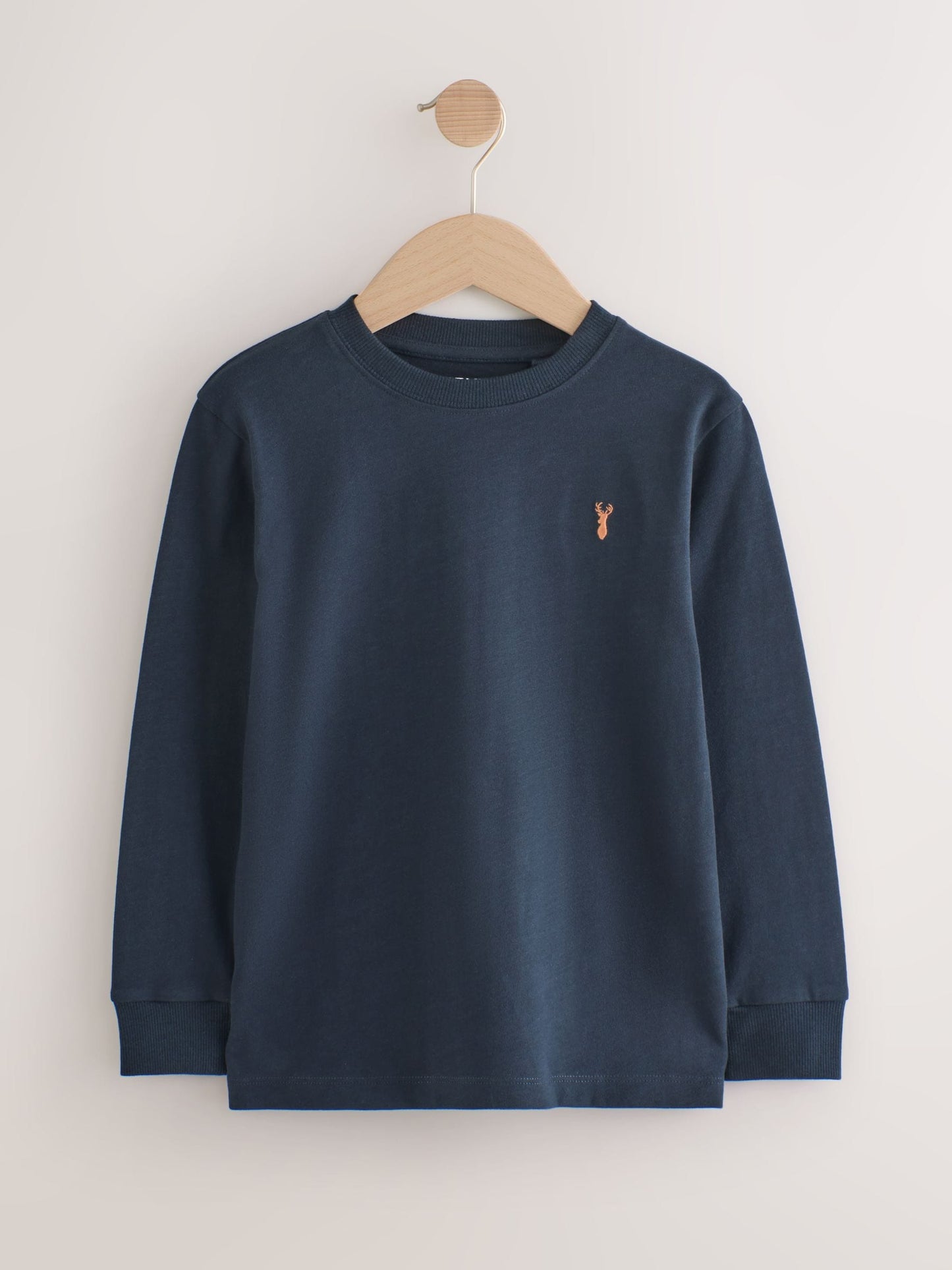 Dsiney Kidz - Khaki/Tan/Purple/Navy Stag Logo Long Sleeve Cosy T-Shirts 4 Pack (3-16yrs) image 6