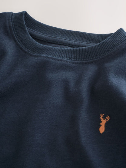 Dsiney Kidz - Khaki/Tan/Purple/Navy Stag Logo Long Sleeve Cosy T-Shirts 4 Pack (3-16yrs) image 8