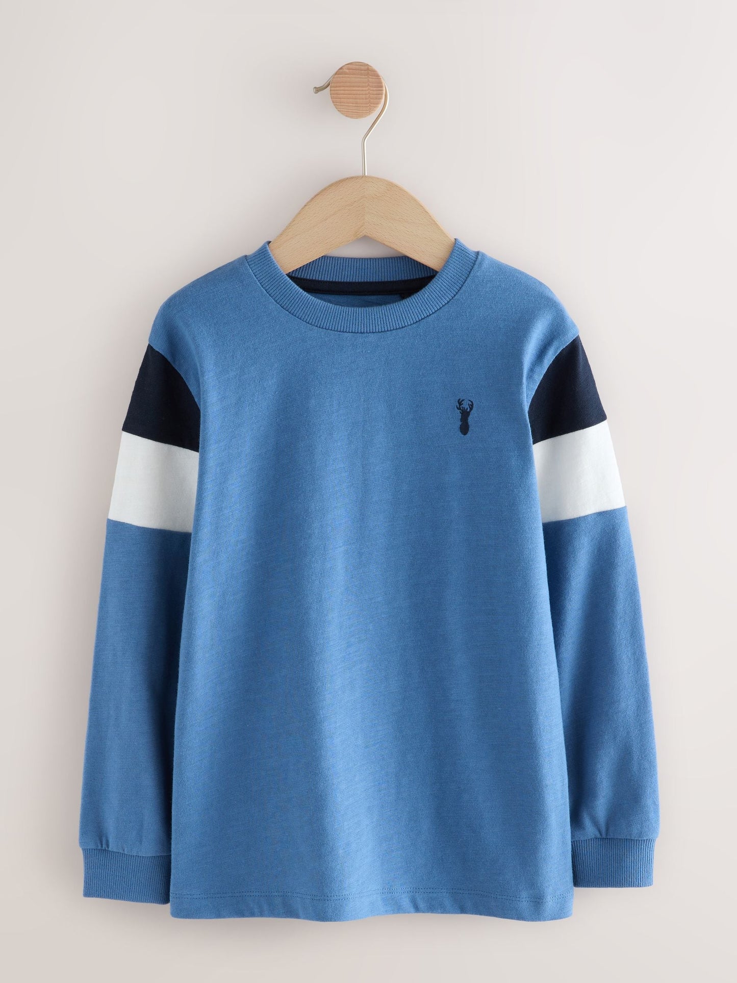 Dsiney Kidz - Blue/White/Green Long Sleeve Colourblock T-Shirts 3 Pack (3-16yrs) image 3