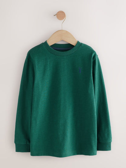 Dsiney Kidz - Blue/White/Green Long Sleeve Colourblock T-Shirts 3 Pack (3-16yrs) image 4