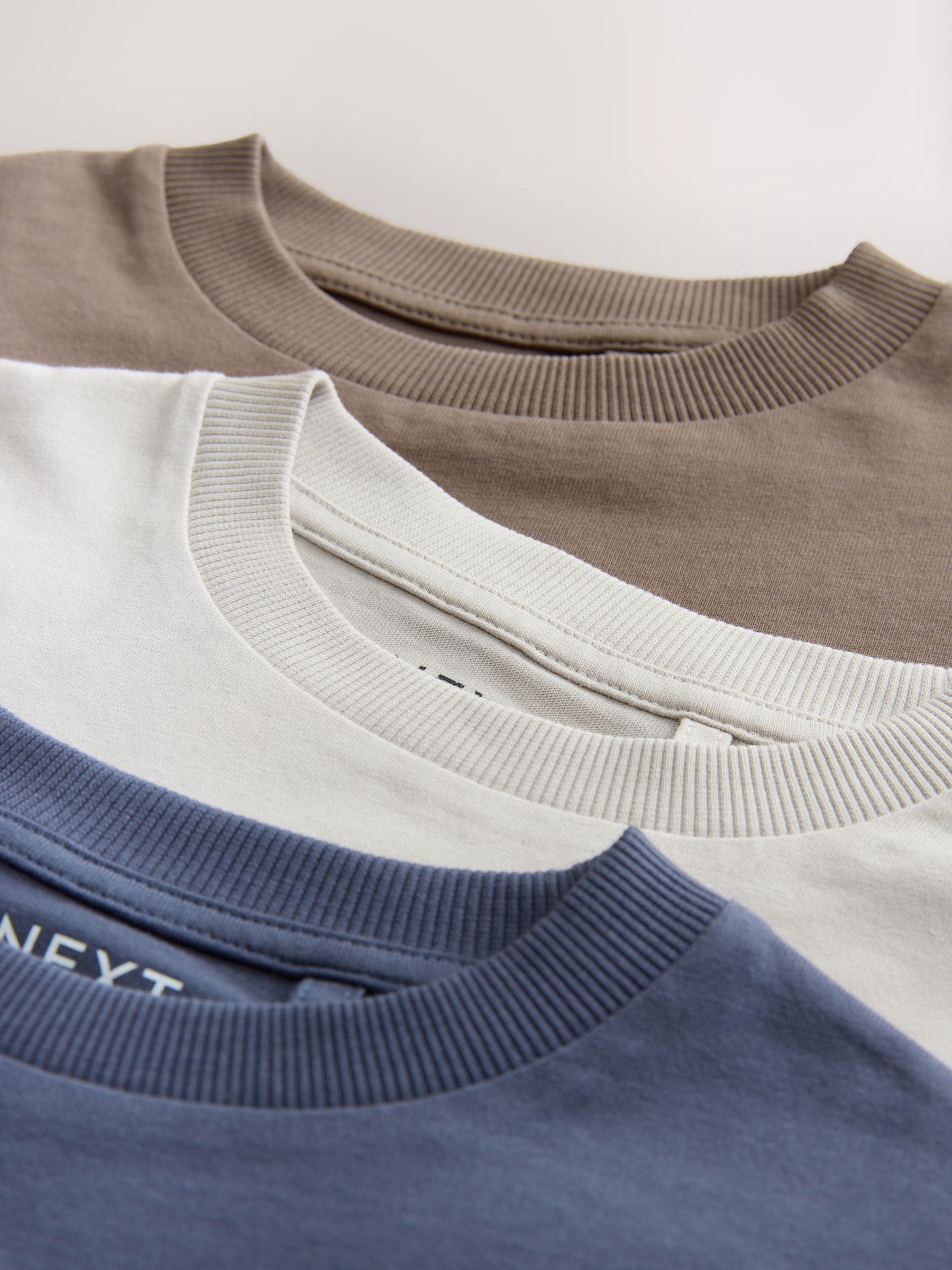 Dsiney Kidz - Grey/Blue/Brown Embroidery Graphic Long Sleeve T-Shirts 3 Pack (3-16yrs) image 7