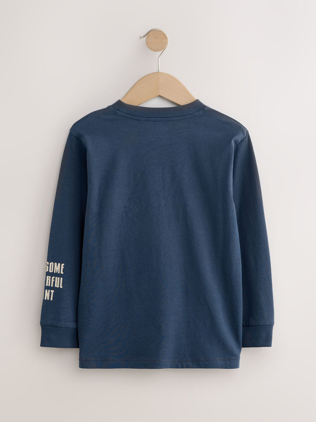 Dsiney Kidz - Navy/Blue/Ecru Dino Graphic Long Sleeve T-Shirts 3 Pack (3-16yrs) image 3