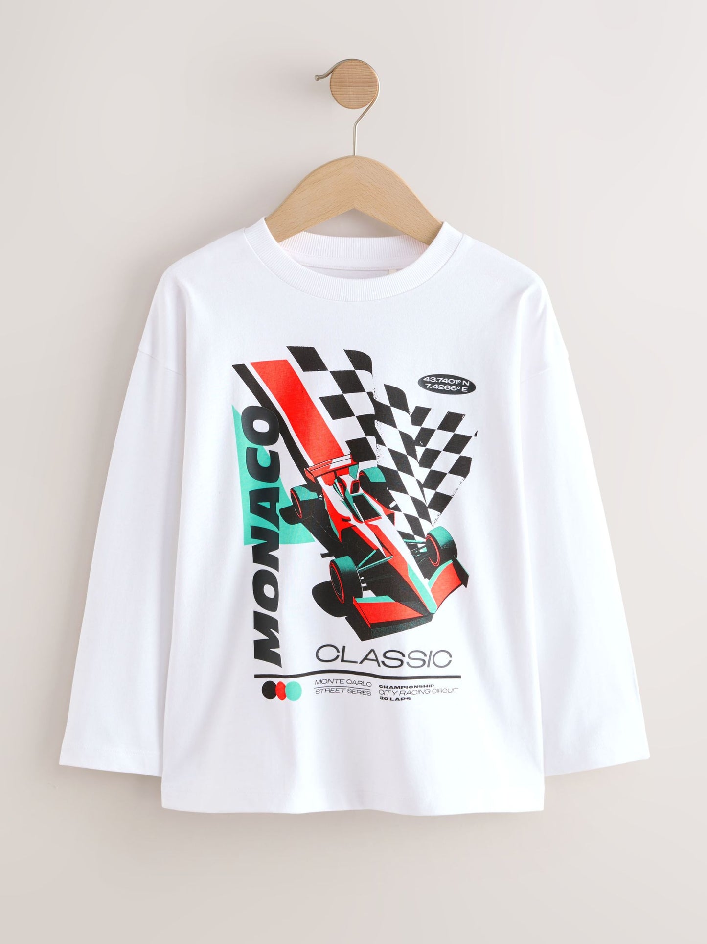 Dsiney Kidz - Black/White/Grey Cars Relaxed Fit Graphic Print Long Sleeve T-Shirts 3 Pack (3-16yrs) image 4