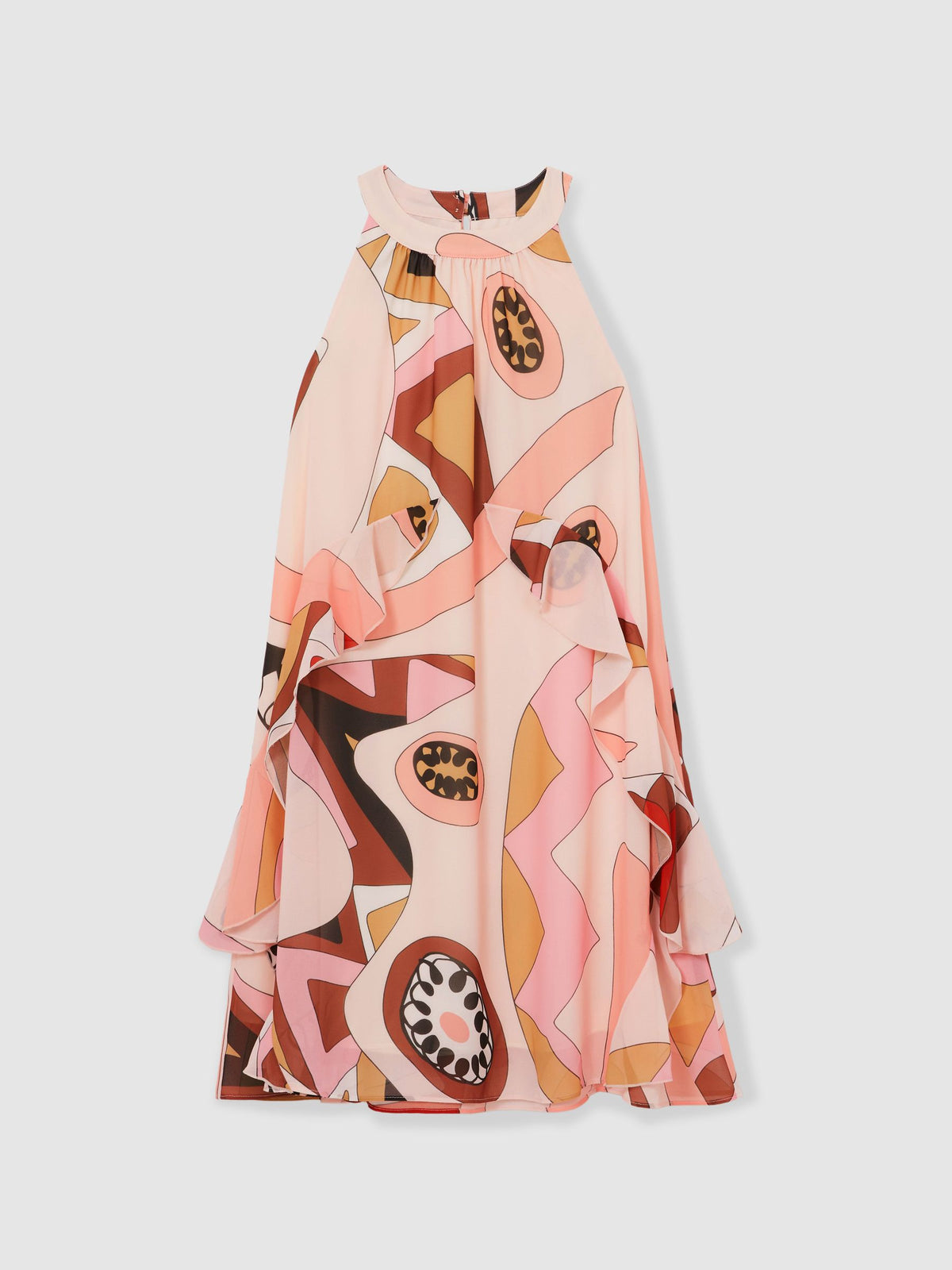 Reiss Pink Sasha 4-9 yrs Printed Ruffle-Trim Dress - image 2