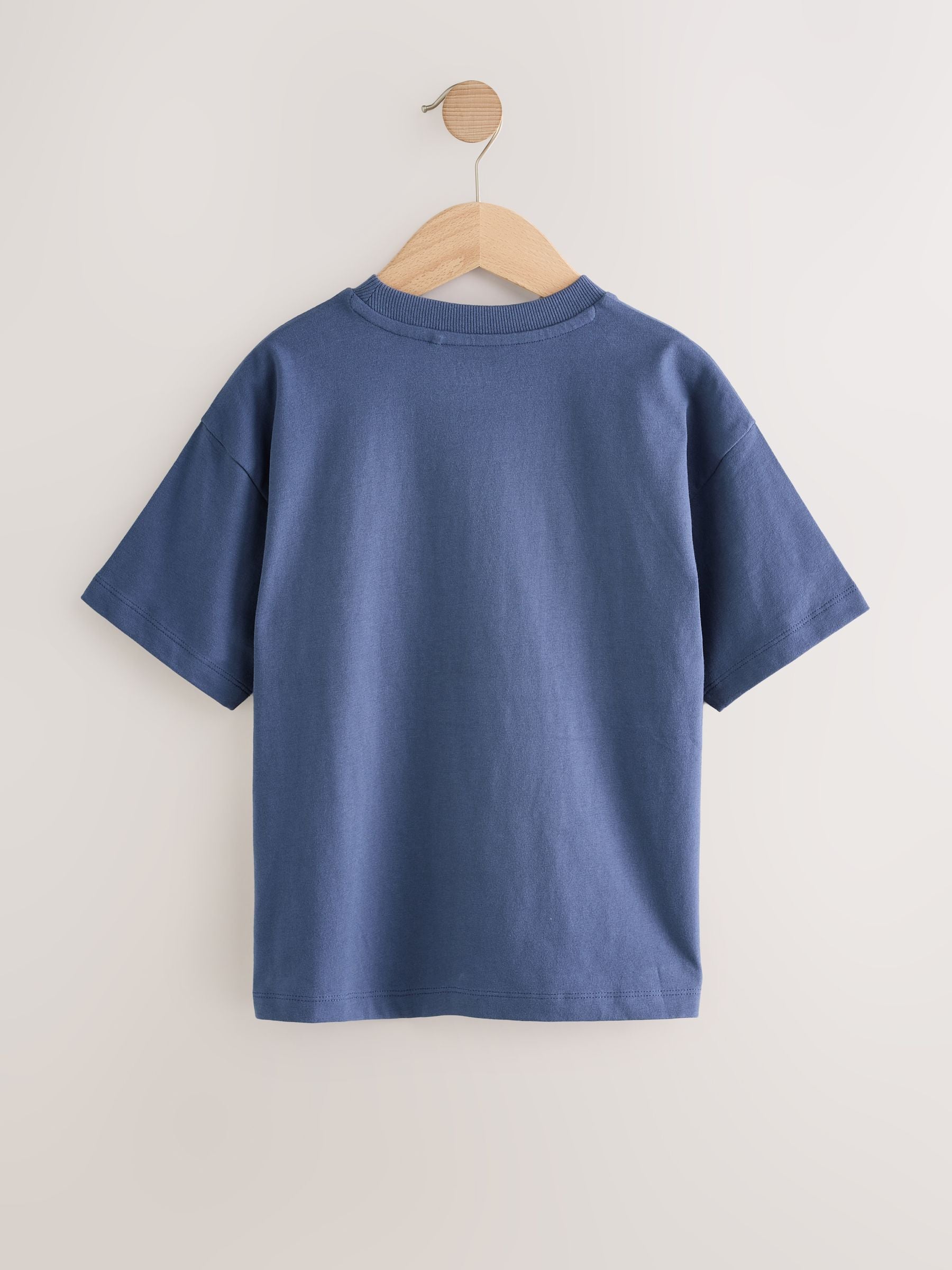 Dsiney Kidz - Blue/Rust/Khaki/Black Short Sleeve Stag Embroidered T-Shirts 4 Pack (3-16yrs) image 3