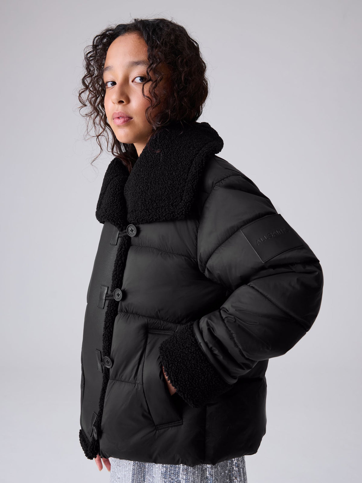 smALLSAINTS Black Padded Aviator Jacket - image 3