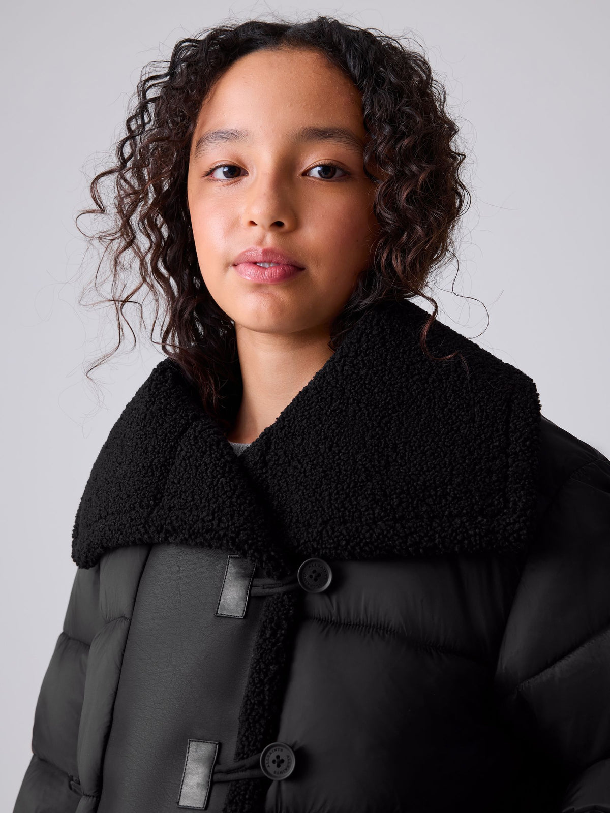 smALLSAINTS Black Padded Aviator Jacket - image 5