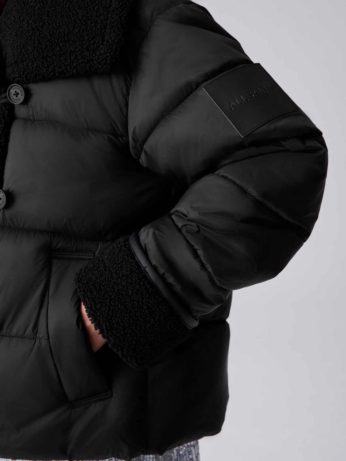 smALLSAINTS Black Padded Aviator Jacket - image 6