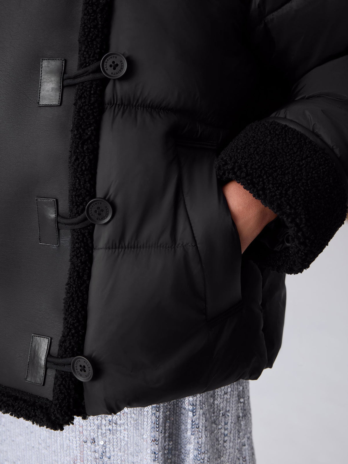 smALLSAINTS Black Padded Aviator Jacket - image 7