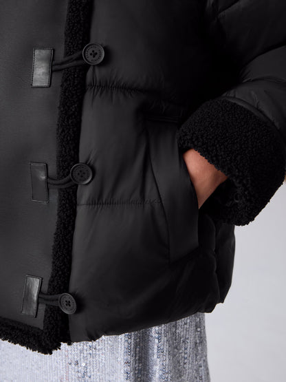 smALLSAINTS Black Padded Aviator Jacket - image 7