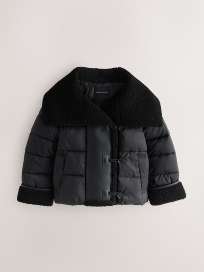 smALLSAINTS Black Padded Aviator Jacket - image 9