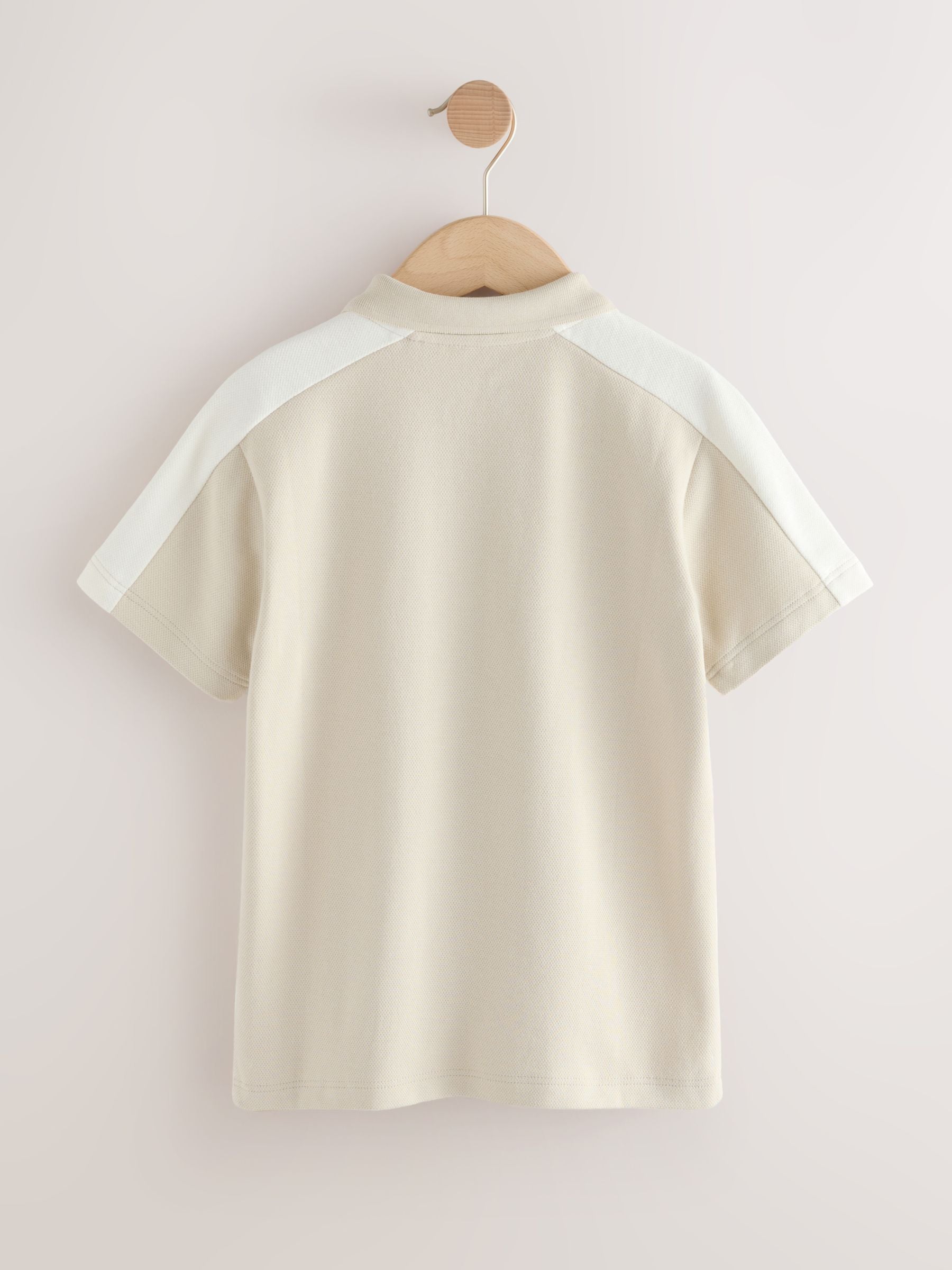 Dsiney Kidz - Stone Zip Neck Textured Colourblock Polo Shirt (3-16yrs) image 2