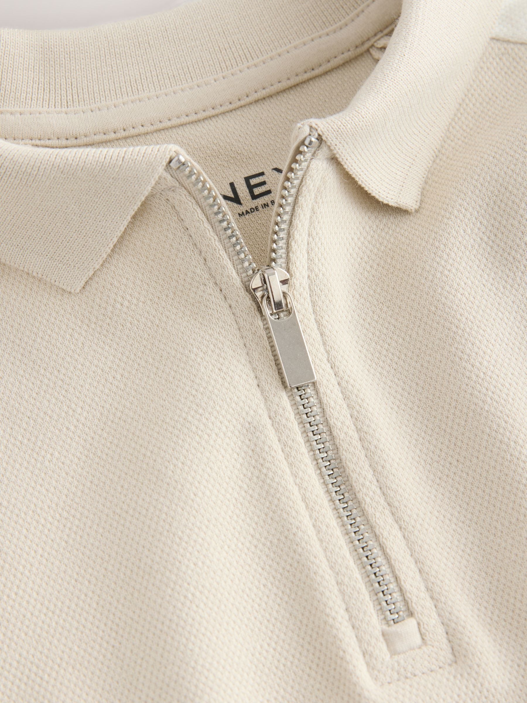 Dsiney Kidz - Stone Zip Neck Textured Colourblock Polo Shirt (3-16yrs) image 4