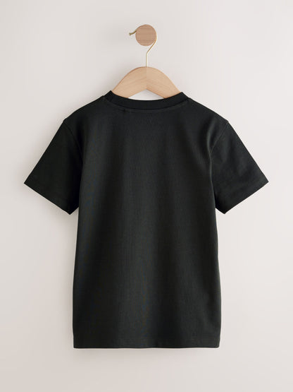 Dsiney Kidz - Black Short Sleeve Graphic Football T-Shirt (3-16yrs) image 2