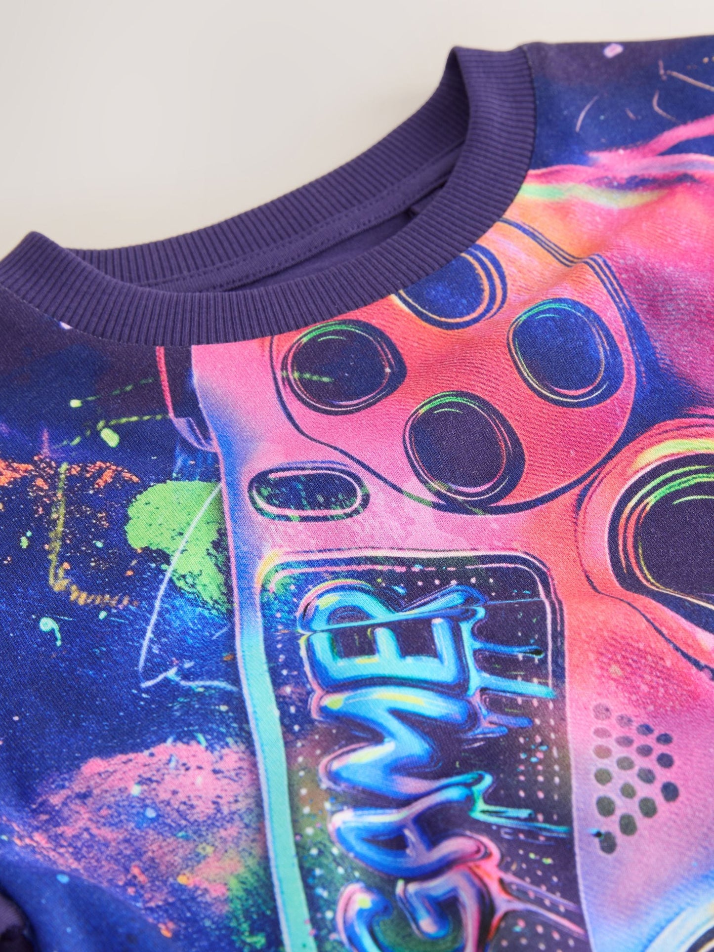 Dsiney Kidz - Purple Controller Regular Fit Short Sleeve All-Over Print T-Shirt (3-16yrs) image 4