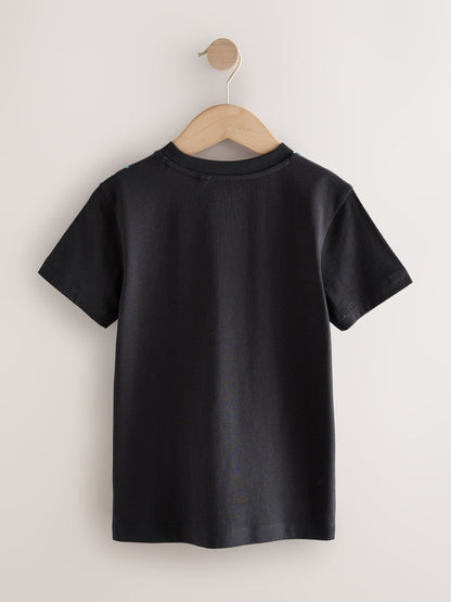 Dsiney Kidz - Black Car Regular Fit Short Sleeve All-Over Print T-Shirt (3-16yrs) image 2