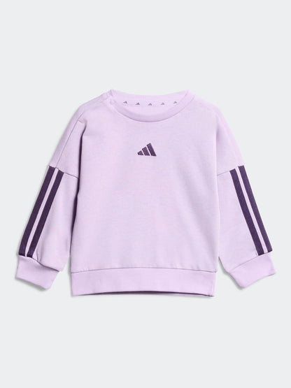 adidas Purple Essentials Infant Kids Sweatshirt and Joggers Set image 2