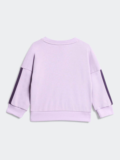 adidas Purple Essentials Infant Kids Sweatshirt and Joggers Set image 3