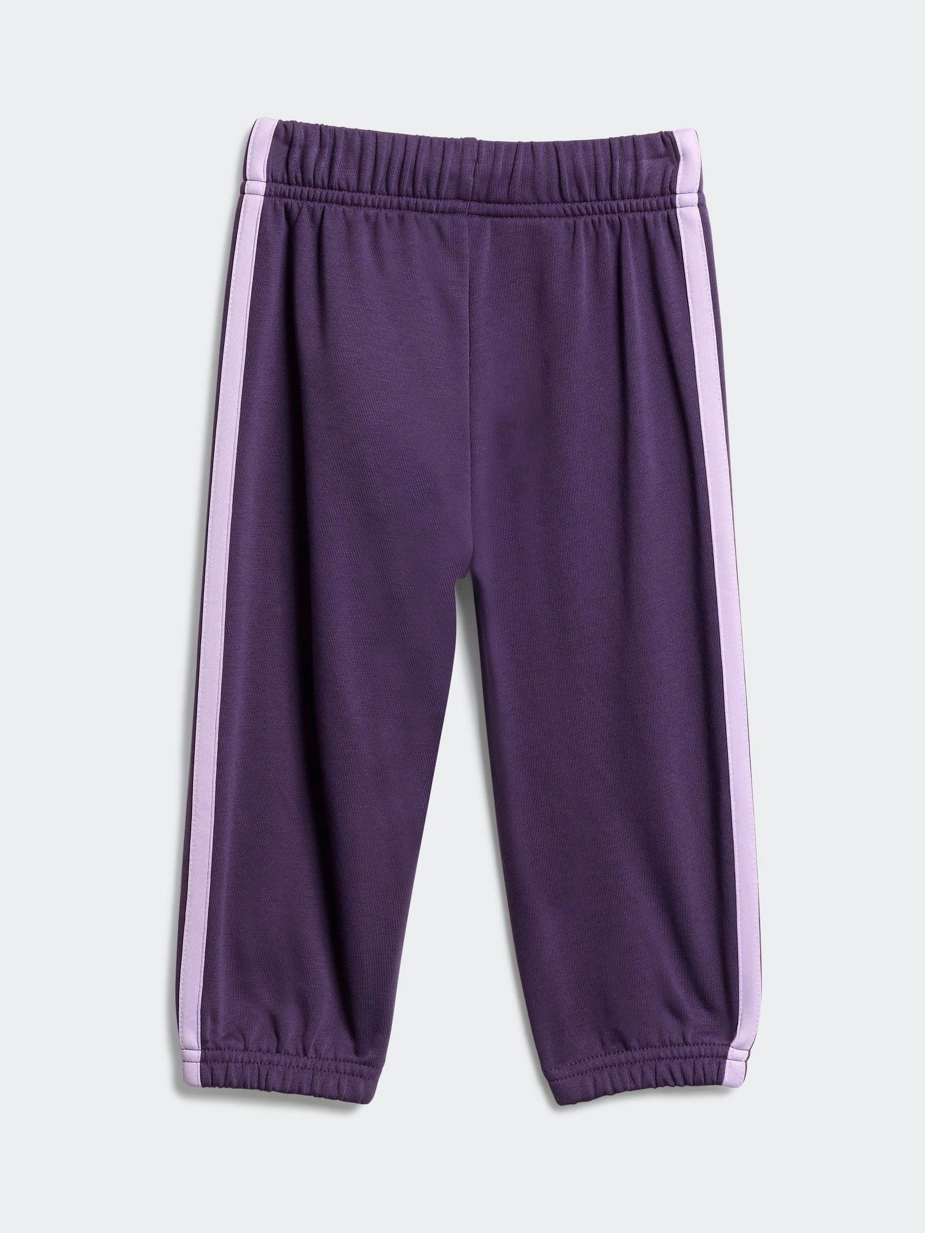 adidas Purple Essentials Infant Kids Sweatshirt and Joggers Set image 4