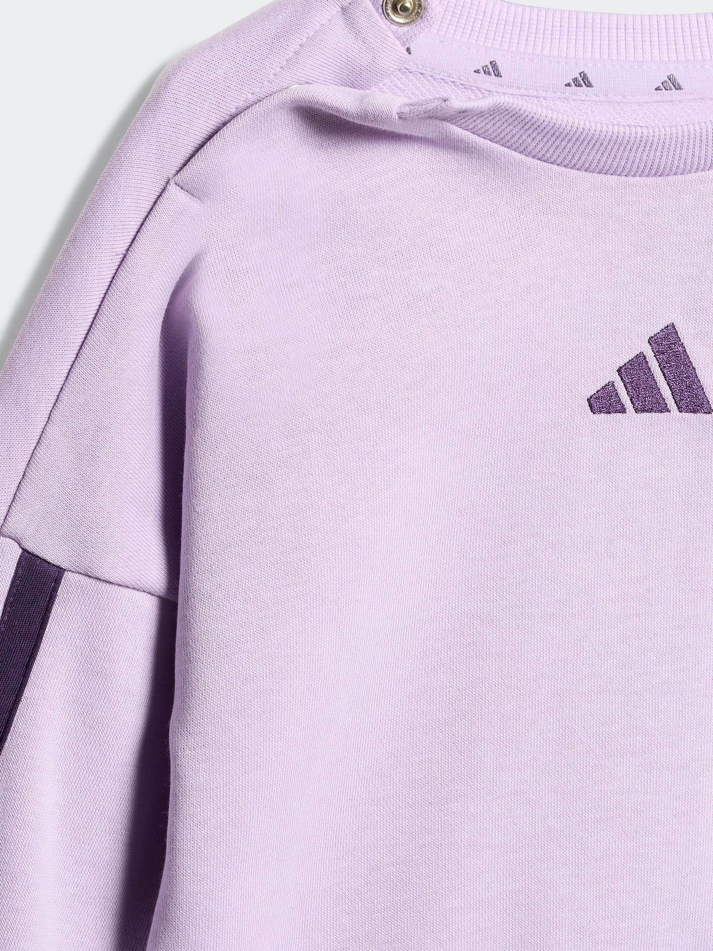 adidas Purple Essentials Infant Kids Sweatshirt and Joggers Set image 5