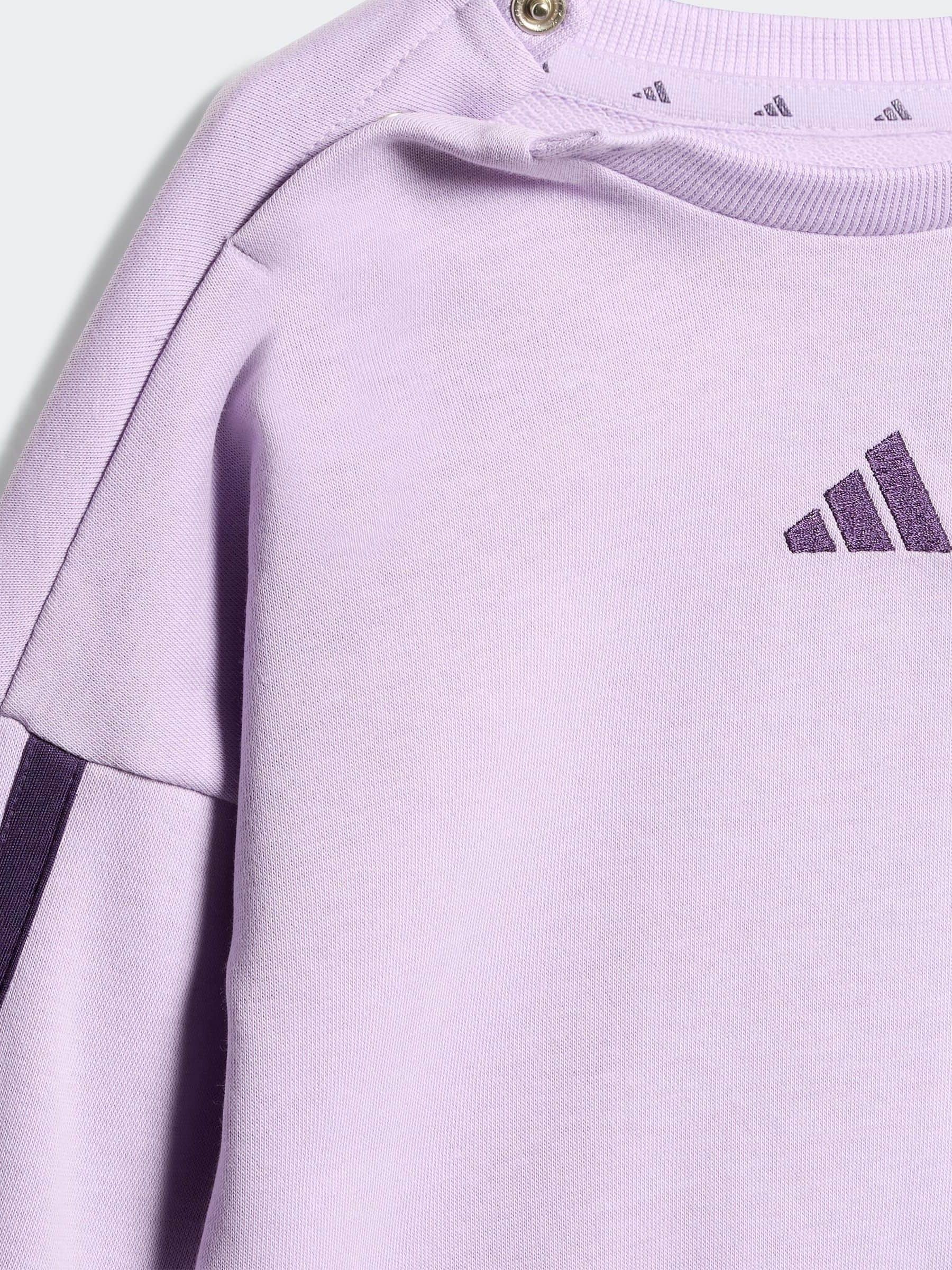 adidas Purple Essentials Infant Kids Sweatshirt and Joggers Set image 5